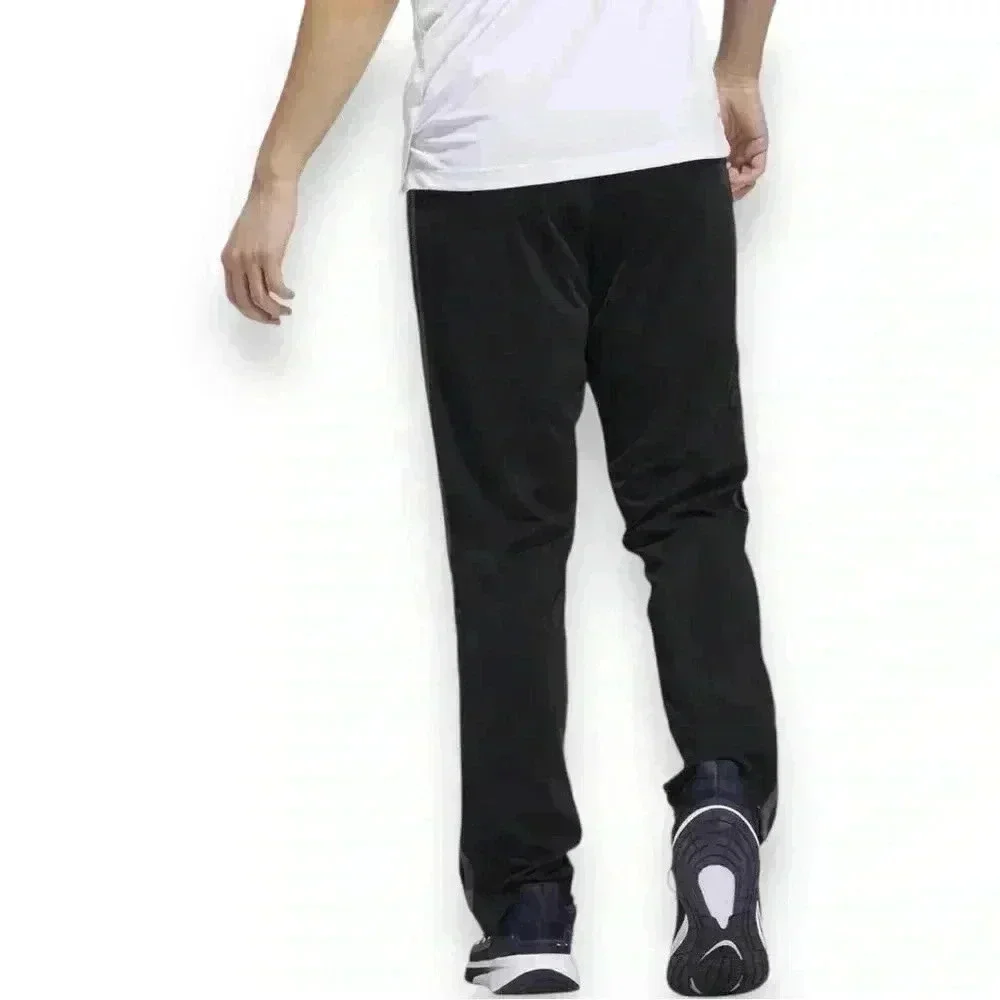 Adidas Mens Midweight Essential Tricot Zip Track Pants in Carbon/black 3 Stripe - Picture 2 of 16